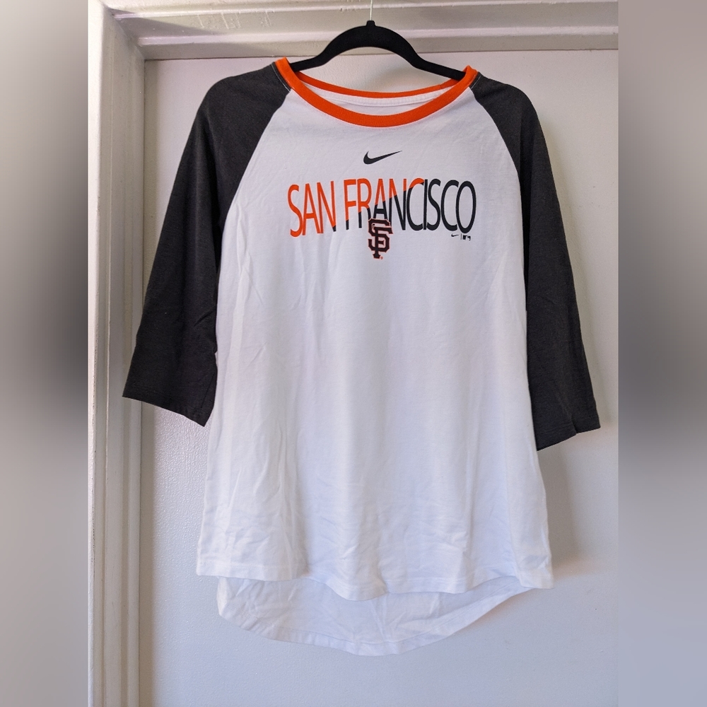 San Francisco Giants Nike Women's 3/4-Sleeve Raglan T-Shirt
